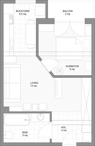 Garsoniera New City Residence 